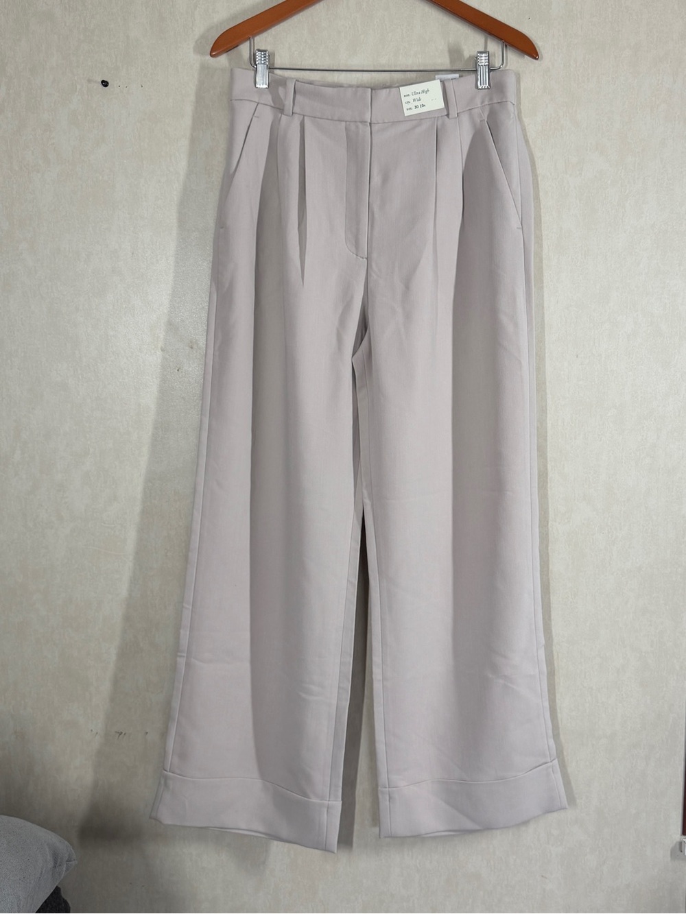 NWT Abercrombie & Fitch Sloane Tailored Ultra High Rise Wide Leg Pants 30/10R